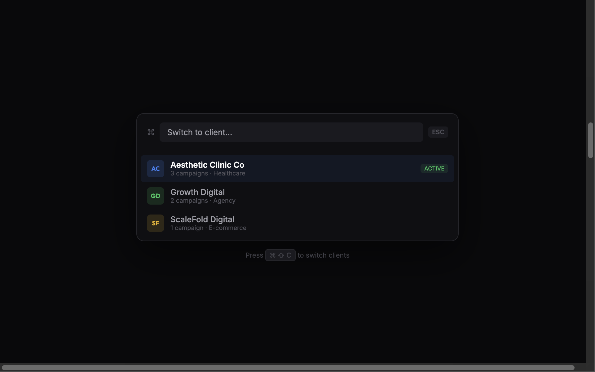 Grovyl Client Navigation